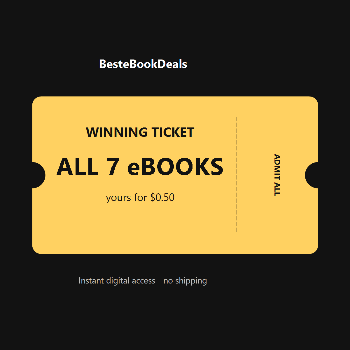 Winning Raffle Ticket - all 7 eBooks
