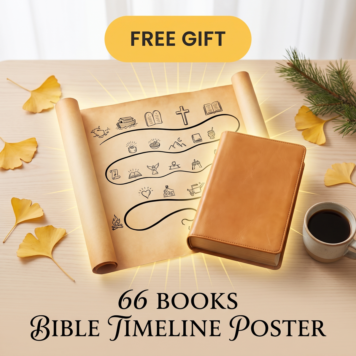 The 66 Books Bible Timeline Poster